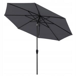Parasol ogrodowy 330 cm regulowany uchylny z korbą UV50 ciemnoszary Sekey