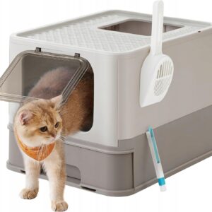 Kuweta dla kota zamknięta z szufladą duża do 15 kg FEANDREA