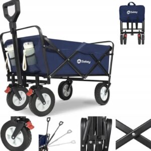 Składany wózek transportowy Sekey 100L 200 kg z hamulcem i kołami gumowymi