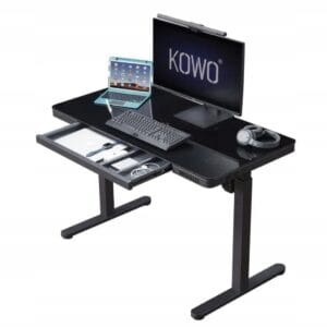 Biurko elektryczne 120×60 cm regulowane szklane