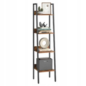 Regał drabinkowy 4 półki loft industrialny metal drewno VASAGLE