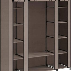 Szafa materiałowa składana 12 półek drążek na ubrania 150 cm SONGMICS