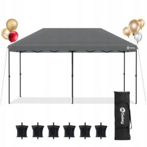 Pawilon ogrodowy 3x6m wodoodporny UV50+ regulowany szary Sekey