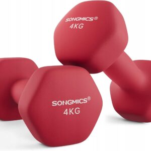 Hantle neoprenowe sześciokątne 2 x 4 kg fitness do domu SONGMICS