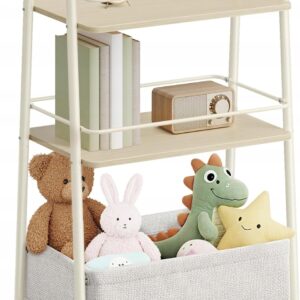 Wózek kuchenny 3 poziomy kosz materiałowy na kółkach LILEA VASAGLE