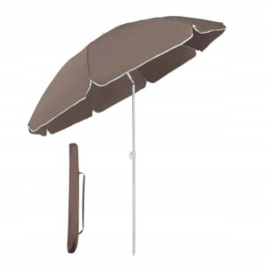 Parasol plażowy 160 cm UV25 regulowany lekki pokrowiec brązowy Sekey