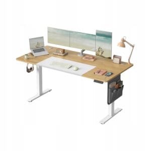 Biurko elektryczne regulowane 160x70 sit stand 4 pamięci SONGMICS
