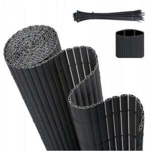 Mata parawanowa na balkon taras Osłona PVC 160x400 cm antracyt Sekey