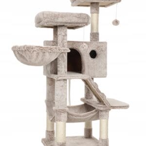 Drzewko dla kota 135 cm z platformami i legowiskiem Drapak FEANDREA