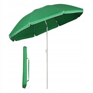 Parasol plażowy 160 cm UV25 regulowany lekki pokrowiec zielony Sekey