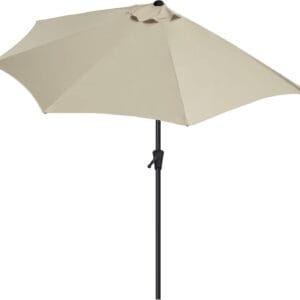 Parasol ogrodowy półokrągły 270 cm UV50 korba taupe Sekey