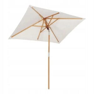 Parasol ogrodowy prostokątny 200x150 cm drewno UV50 krem Sekey
