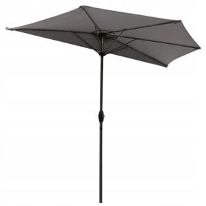 Parasol ogrodowy półokrągły 270 cm UV50 korba szary Sekey