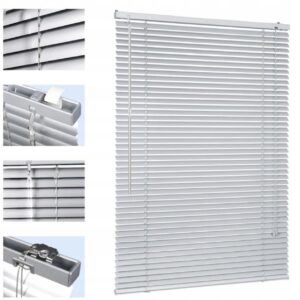 Sekey Żaluzje aluminiowe 90x160 cm srebrne
