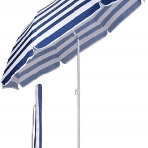 Parasol ogrodowy 160 cm wodoodporny balkon plaża lekki niebieski