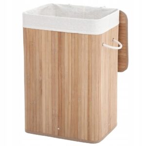 Kosz na pranie XL 72L bambus składany z wyjmowaną wkładką SONGMICS