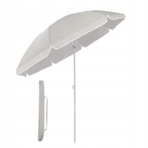 Parasol balkonowy plażowy 180cm regulowany lekki pokrowiec jasnoszary Sekey