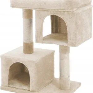 Drapak dla kota duży domek 2 budki platforma sizal 84 cm FEANDREA
