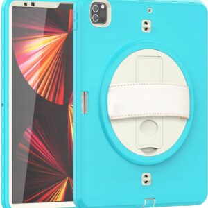 Etui pancerne etui iPad Pro 12.9 2018-2021 pasek stojak 360 niebieskie
