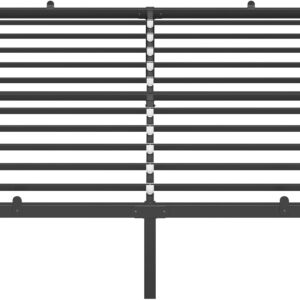 Rama łóżka metalowa 160x200 ze schowkiem czarna loft VASAGLE