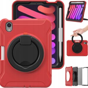 Etui Case do iPad Mini 6 2021 8.3 cala pokrowiec z uchwytem czerwony