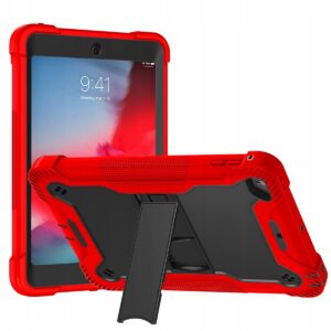 Etui Case do iPad Mini 4/5 7.9 cala pokrowiec ze stojakiem czarny czerwony