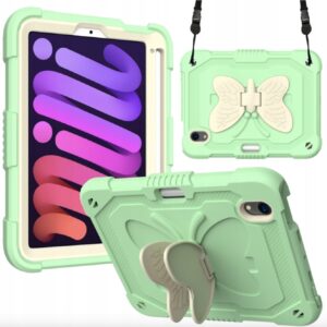 Etui Case do iPad Mini 6 2021 8.3 cala pokrowiec z podstawką motyl zielony