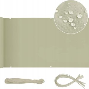 Osłona balkonowa wodoodporna Oxford 90x500 cm taupe UV Sekey