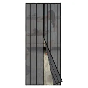 Moskitiera magnetyczna na drzwi 110x230 czarna bez wiercenia Sekey