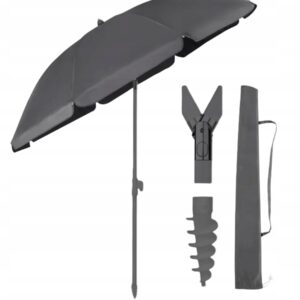 Sekey parasol plażowy 180 cm UV50+ z pokrowcem i mocowaniem do piasku